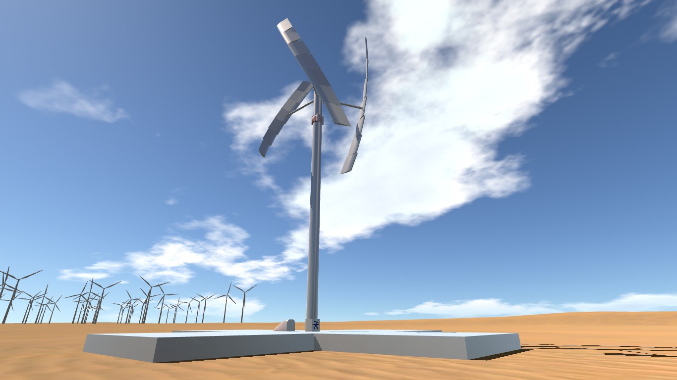 a VAWT on the MayWar island windmill farm